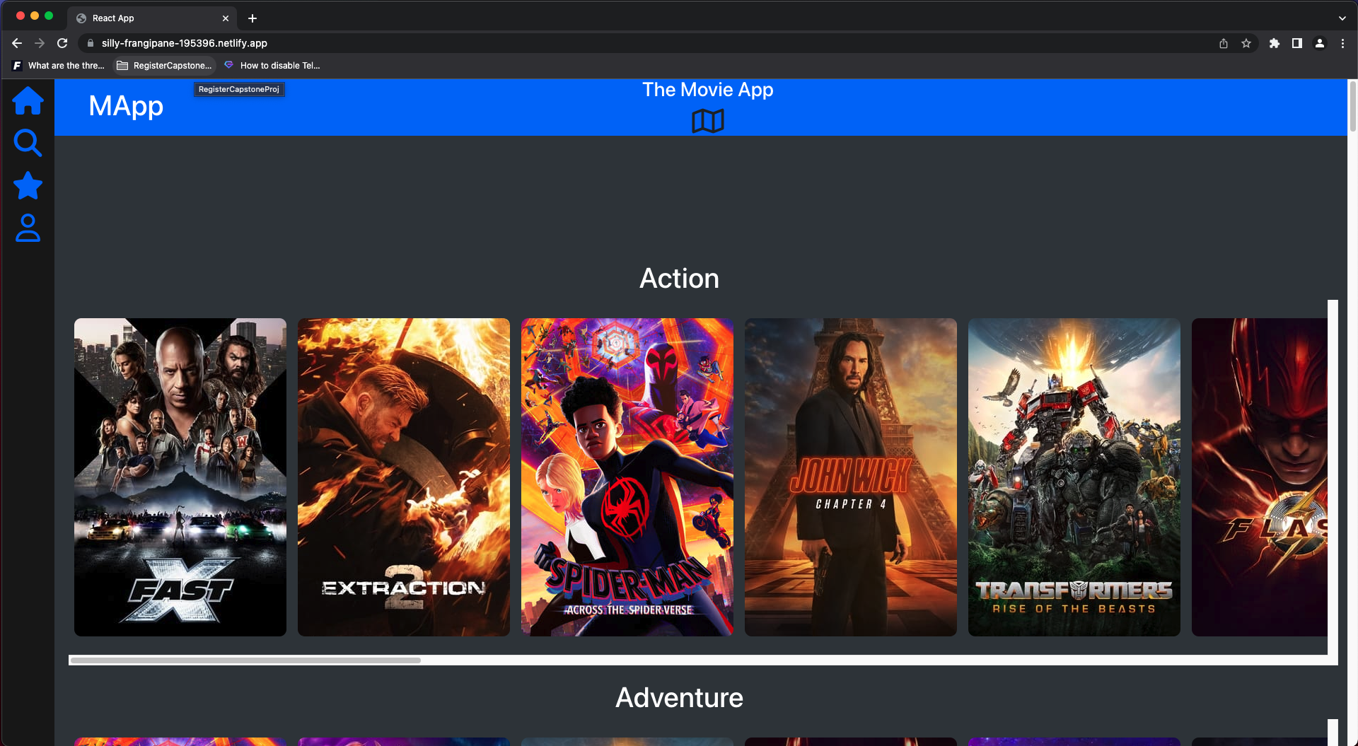 home page