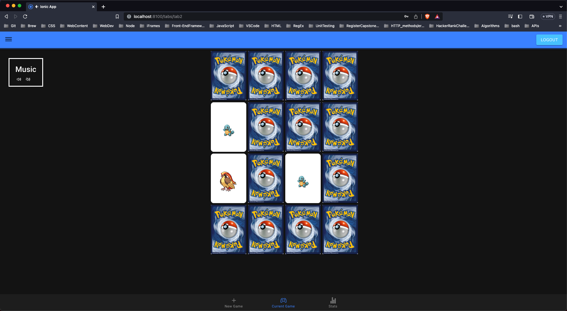cards flipped example